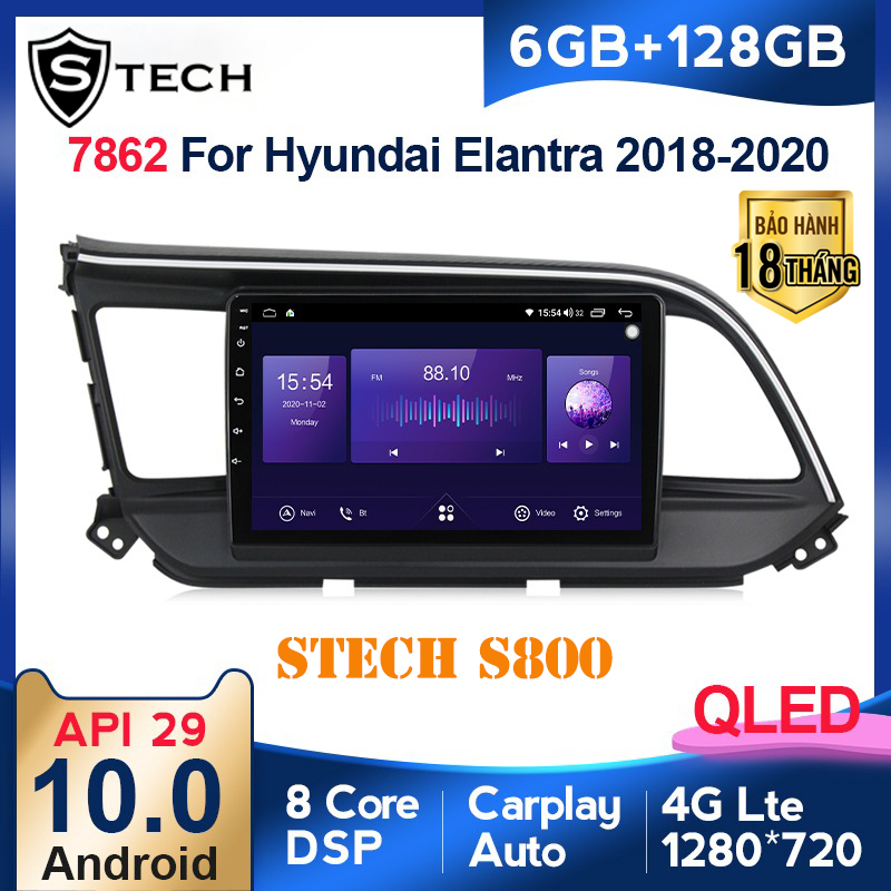 Màn Hình Android Stech S800 Xe Hyundai Elantra 2020