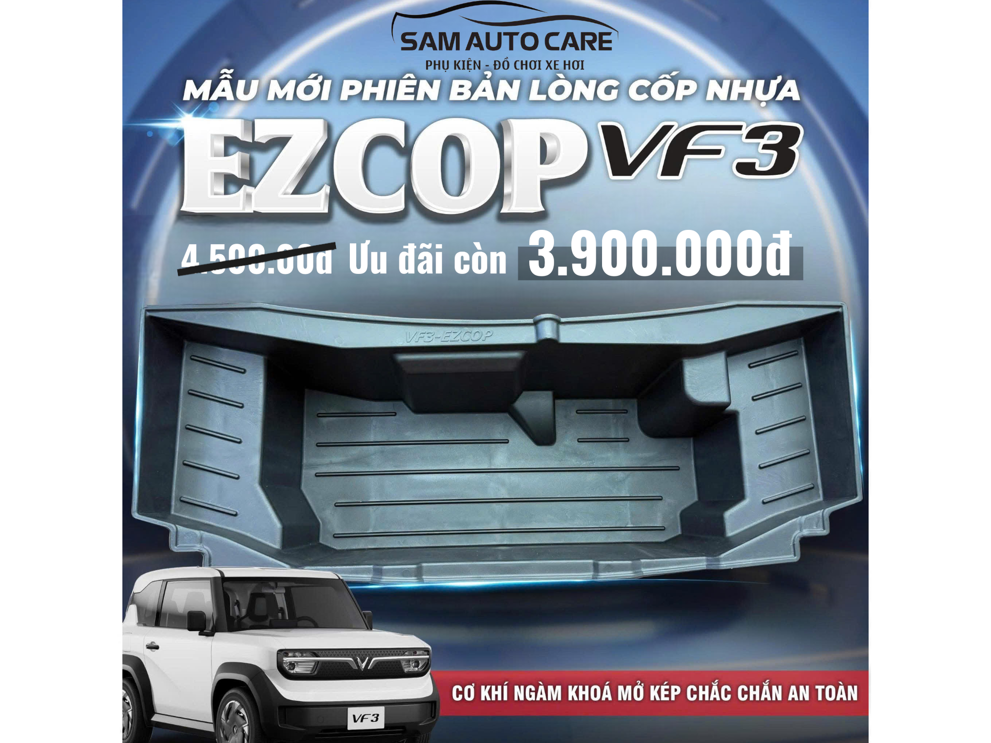 Cốp Cơ Ezcop 90L Cho Vinfast VF3 
